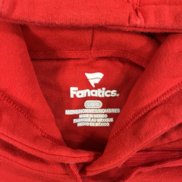 Fanatics Detroit Red Wings Hoodie L Larkin 71 Captain Pullover NHL Red Hooded - Picture 3 of 9